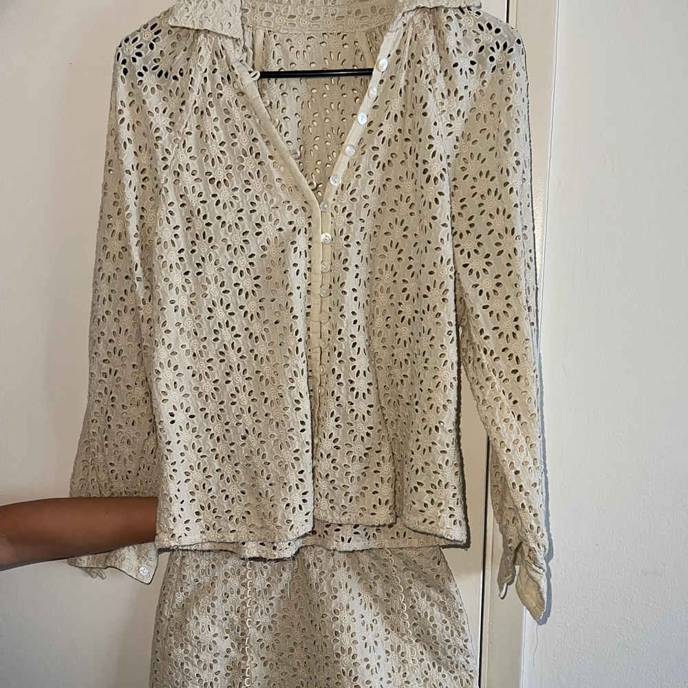 Song of Style Eyelet Matching Top and Skort